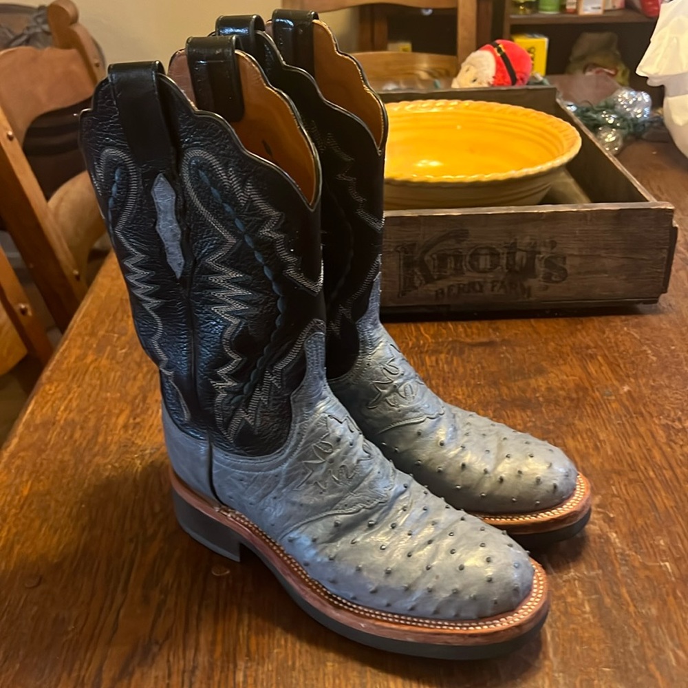 Lucchese blue Ostrich boots